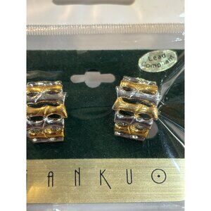 Janku Clip-On Earrings Set Of 3 With Lead Compliant Silver & Gold-Tone Designs
